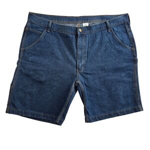 NWOT KEY Mens Sz 44 Blue Denim Carpenter Durable Heavy Duty Work Shorts  Pockets